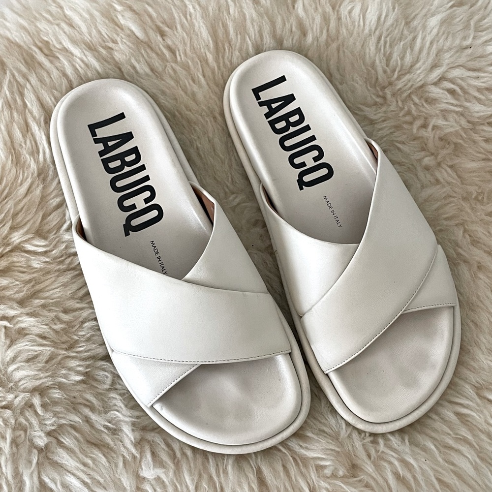 Labucq Mo Slide Ivory Nappa leather size 10 / 40
